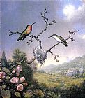 Martin Johnson Heade Hummingbirds and Apple Blossoms painting